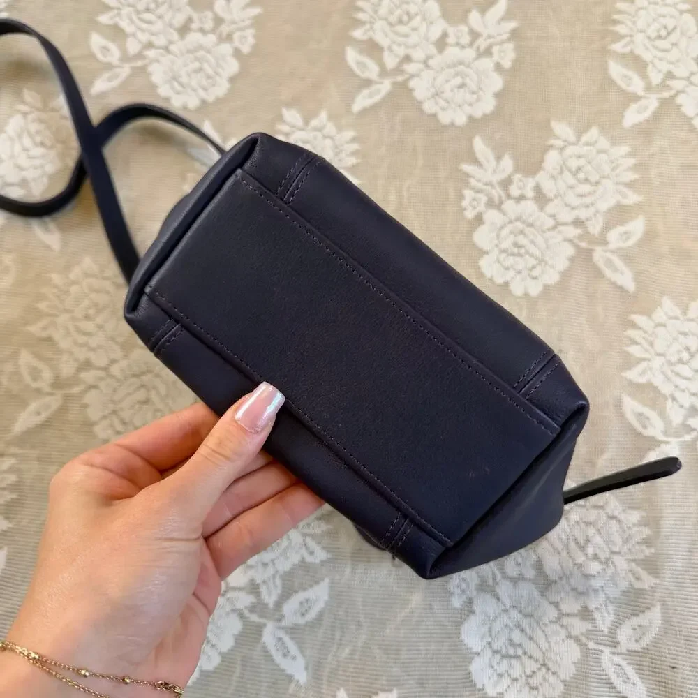 Vintage 1998 Coach Ink Purple Leather Mini Crossbody Bag